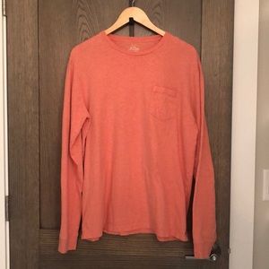 EUC J.Crew Large Tall Broken In Long Sleeve Pocket Tee
